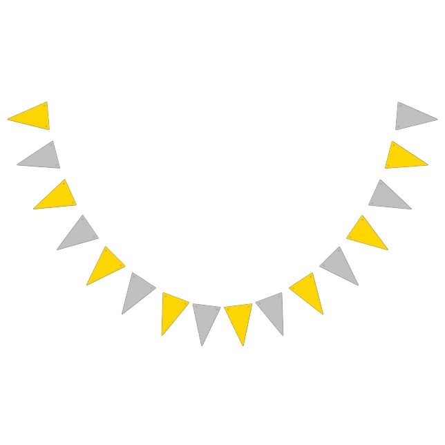 Bunting: Triangular - Gold & Silver Triangles. Bunting Flags (All)