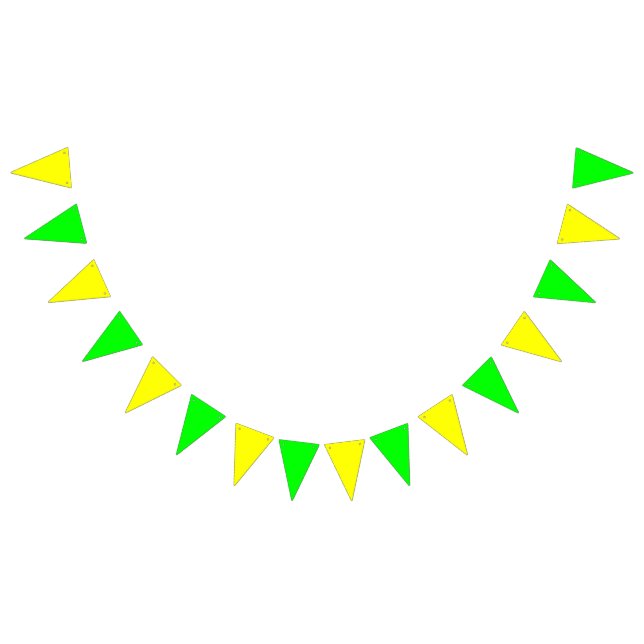 Bunting: Triangular: Yellow & Lime Bunting Flags (All)