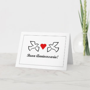 Buon Anniversario - Happy Anniversary in Italiano Card