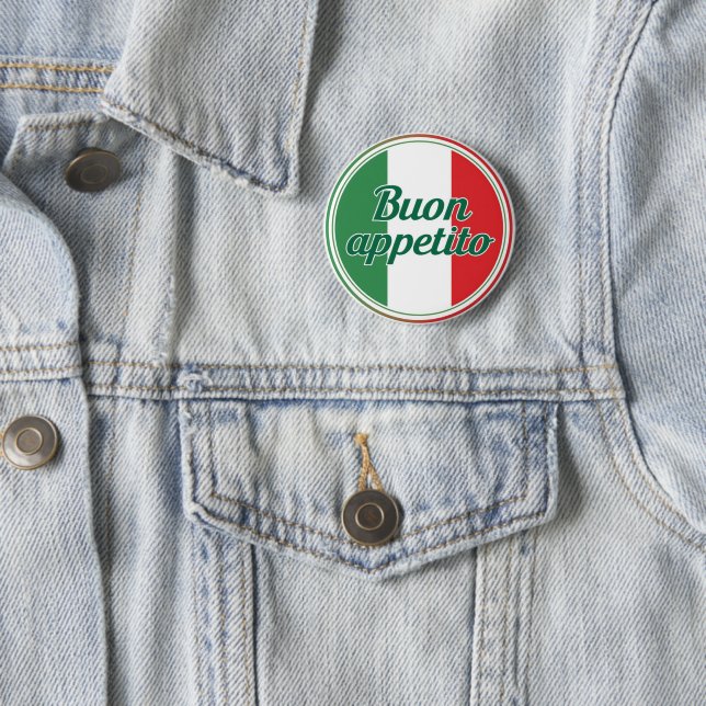 Buon appétito 2 inch round button (In Situ)
