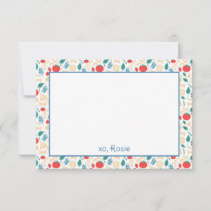 Buon Appetito Colourful Pasta Birthday Stationery Thank You Card