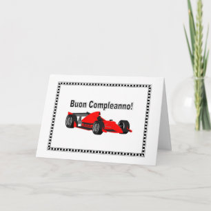 Buon Compleanno auto da corsa Card