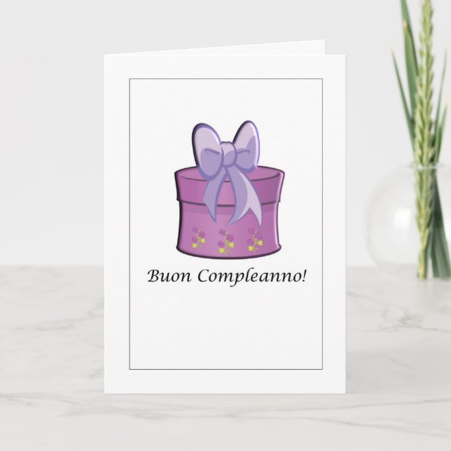 Buon Compleanno - Happy Birthday in Italian Card (Front)