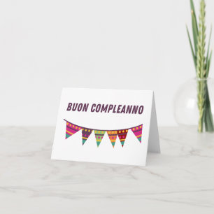Buon compleanno, Italian happy birthday  Card
