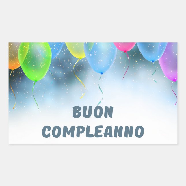 Buon compleanno, Italian happy birthday  Sticker (Front)