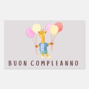 Buon compleanno, Italian happy birthday  Sticker