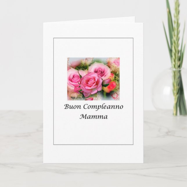 Buon Compleanno Mamma - Italian Card (Front)