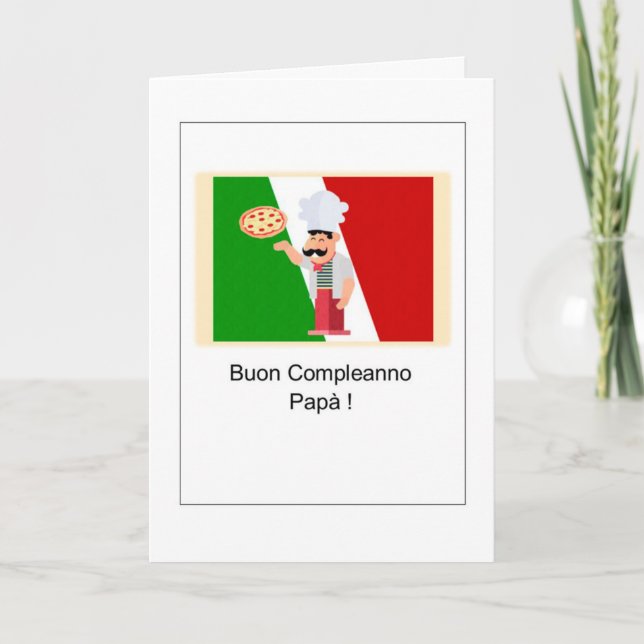 Buon Compleanno Papà - Happy Birthday in Italian Card (Front)