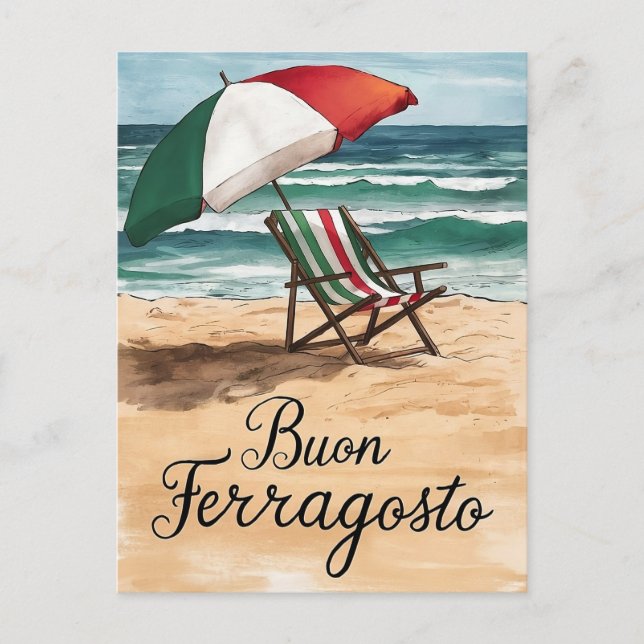 Buon ferragosto italian Celebration Day  Holiday Postcard (Front)
