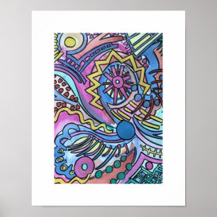 Buon Giorno-Hand Painted Abstract Art Poster