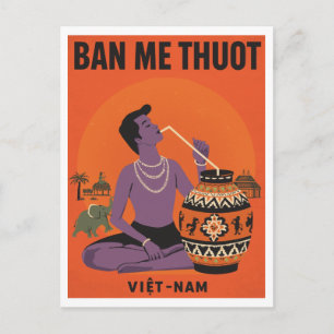 Buon Ma Thuot Jar Wine Viet Nam Travel Postcard