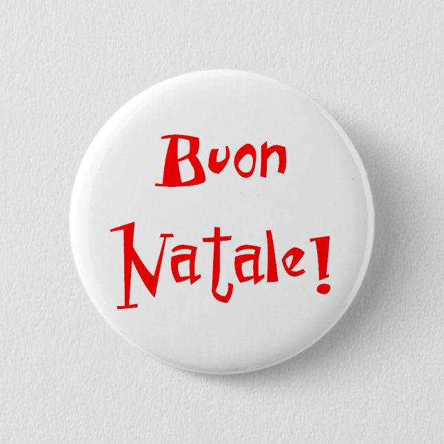 Buon Natale 2 Inch Round Button (Front)