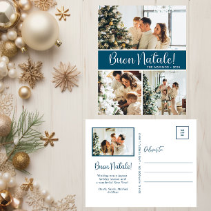 Buon Natale 4 Photo Holiday Postcard