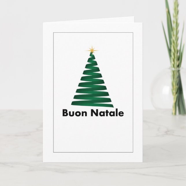 Buon Natale Albero Italian Greeting Card (Front)