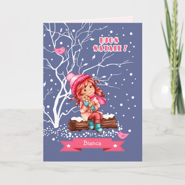 Buon Natale. Carte de voeux de Noël en italien (Devant)