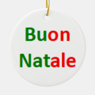 buon natale ceramic ornament