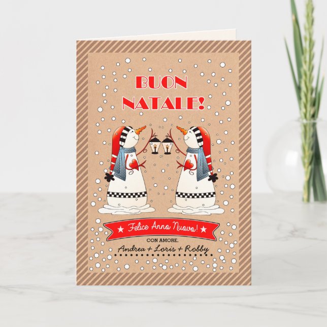 Buon Natale. Christmas Cards in Italian (Front)