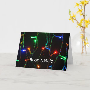 "Buon Natale" Christmas colourful lights Card