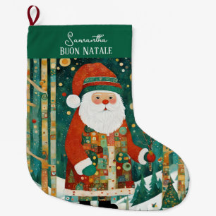 Buon Natale Christmas Large Christmas Stocking