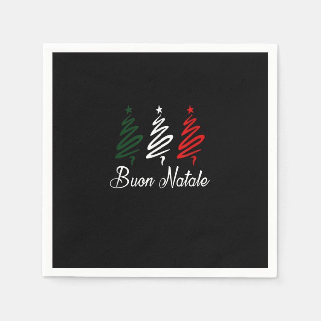 Buon Natale Christmas T Shirt Napkin (Front)