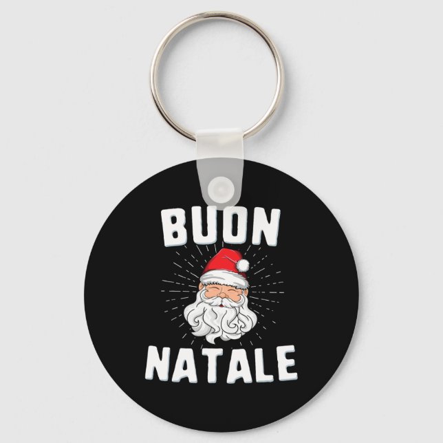 Buon natale christmasitaly italian santa babbo  keychain (Front)