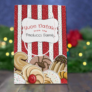 Buon Natale Cute Italian Christmas Cookies Medium Gift Bag