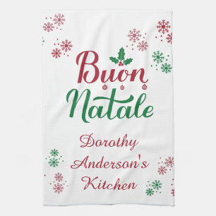 Buon Natale Italian Christmas Kitchen Kitchen Towel