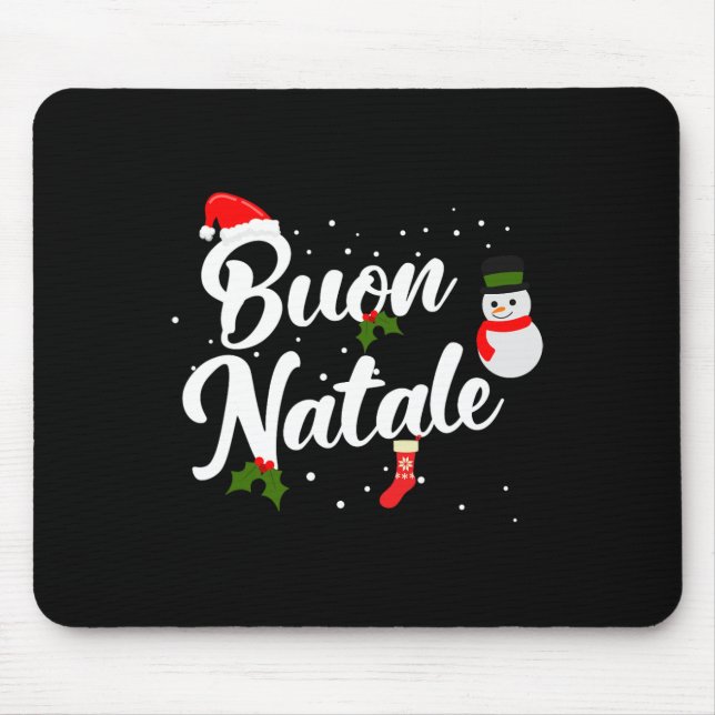 Buon natale italian christmas  mouse pad (Front)