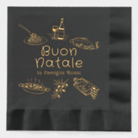 Buon Natale Italian Christmas Party Food Doodles