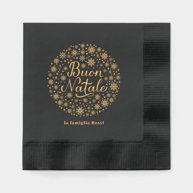 Buon Natale Italian Christmas Party Snowflakes (Recto)