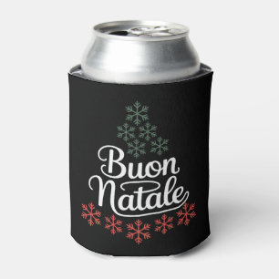 Buon Natale Italian Family Christmas Tree Holiday Can Cooler