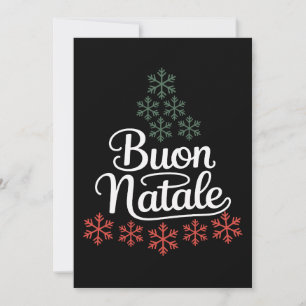 Buon Natale Italian Family Christmas Tree Holiday Card