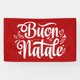 Buon Natale Italian Merry Christmas Banner