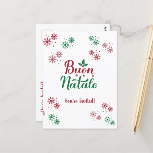 Buon Natale Italian Merry Christmas Postcard