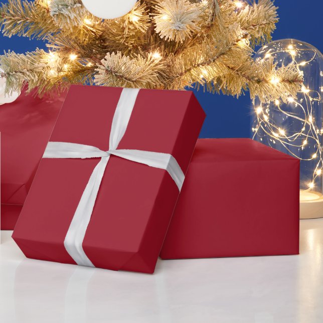 Buon Natale Italian Merry Christmas Red Wrapping Paper (Holidays)