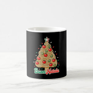 Buon Natale Italian Pasta Christmas Tree Xmas Coffee Mug