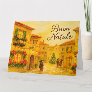 Buon Natale Italian Village Card