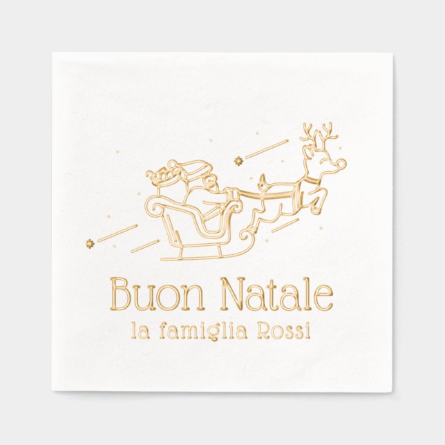 Buon Natale Italie Noël Party Père Noël (Recto)