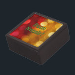 Buon Natale! Merry Christmas in Italian gf Gift Box<br><div class="desc">Buon Natale! Merry Christmas in Italian. Red and gold lights are blurred in the background. Green font</div>