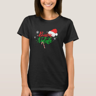 Buon Natale Merry Christmas Santas Hat for Women M T-Shirt