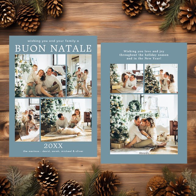 Buon Natale Multi Photo Holiday Card (Creator Uploaded)