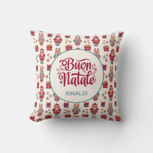 Buon Natale Personalized Throw Pillow