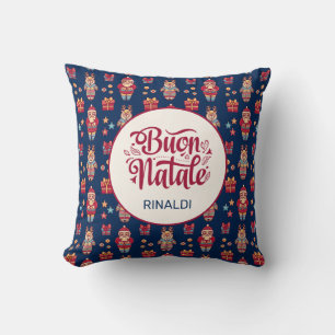 Buon Natale Personalized Throw Pillow