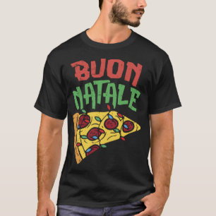Buon Natale Pizza Funny Italian Christmas Lights G T-Shirt