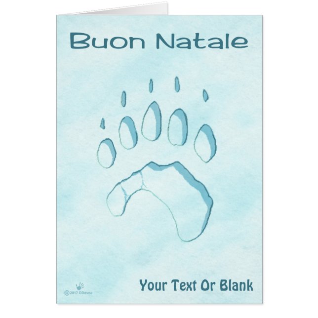 Buon Natale - Polar Bear Paw Print (Front)