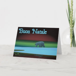 Buon Natale - Polar Lights Polar Bear Holiday Card