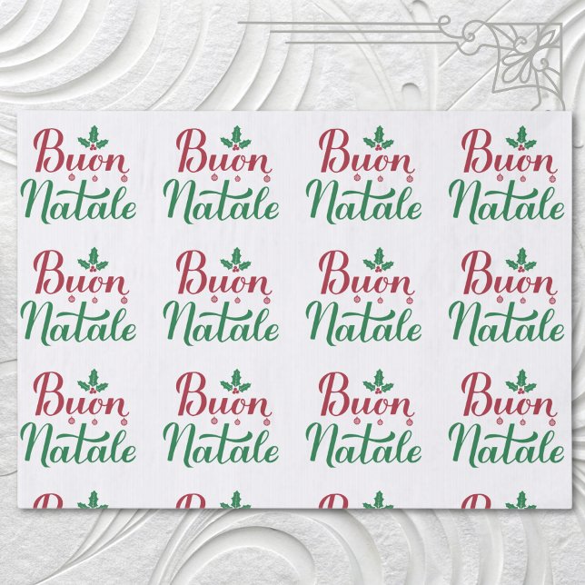 Buon Natale Red and Green Christmas  Tissue Paper (Creator Uploaded)