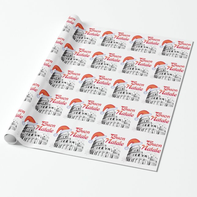 Buon Natale Wrapping Paper (Unrolled)