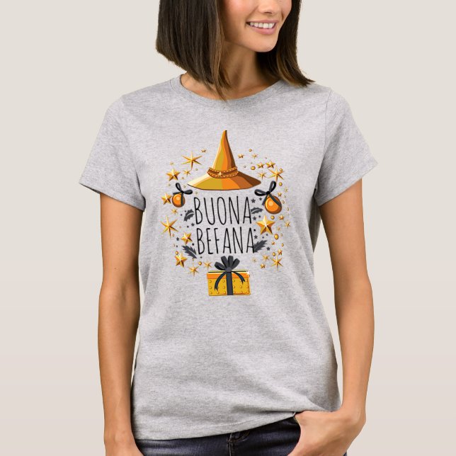 Buona Befana Italian Christmas Witch T-Shirt (Front)