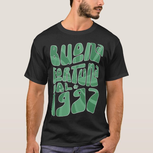Buona Fortuna Dal 1997 26 Anni Compleanno St Patri T-Shirt (Front)